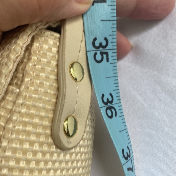 ETIENNE AIGNER Vintage 90s Cream Basket Weave Jute Leather Shoulder Bags NWOT - Picture 15 of 15
